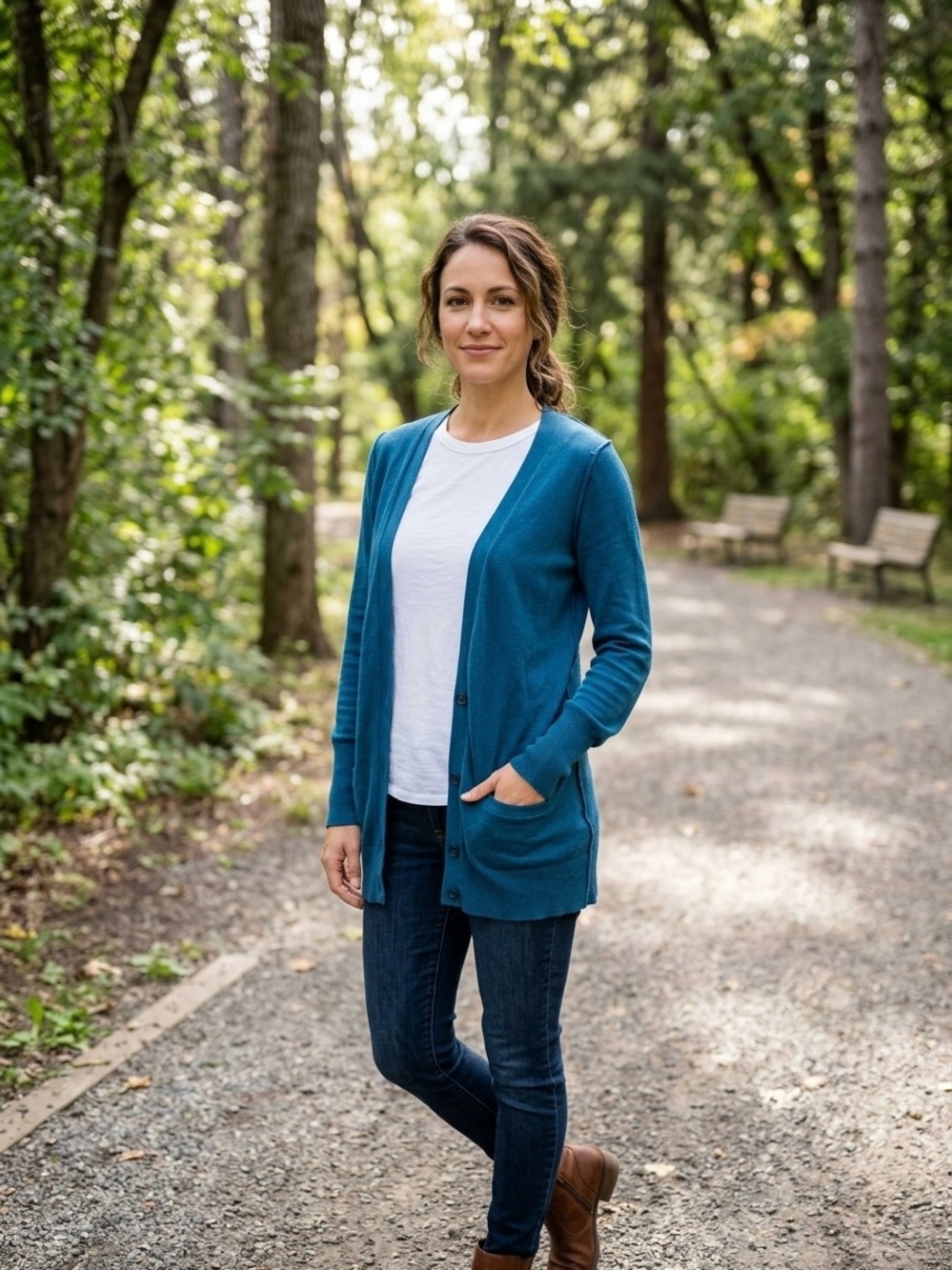 American Eagle Y2K Teal Blue Boyfriend Cardigan Sweater S
